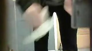 Lovely hot ass girl poops on the floor