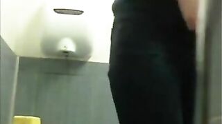 Slim hot girl pooping