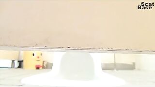 Caught pooping in the public toilet