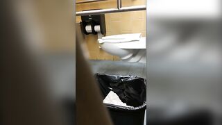 Tasty babe caught pooping hard load