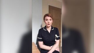 Strict nursing sister Hayley makes you eat shit