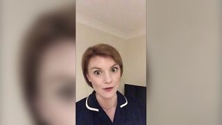 Strict nursing sister Hayley makes you eat shit