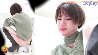 Nice looking hairy Japanese gal shitting