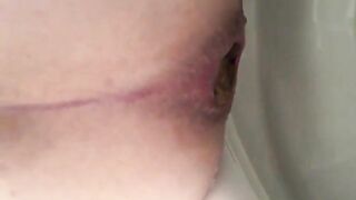 Kinky gal pooping nice turd