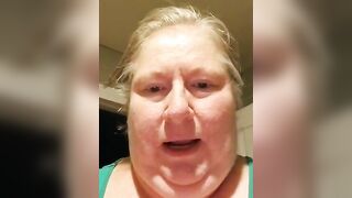 Kinky mature blonde lady licking shit