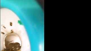 Blonde babe shits a storm live