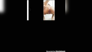 Chubby ass young lady poops at home