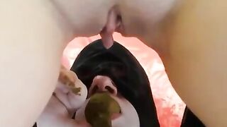 Slave is ready for piss and shit