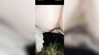 Pee and shit on the grass