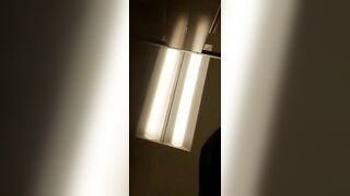 Girl in fishnet stockings licks her own asshole