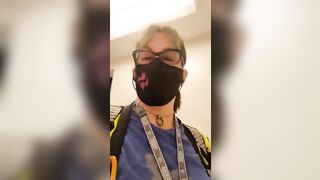 Woman takes a shit on top of a bed