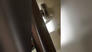 Girl in fishnet stockings with key in her ass