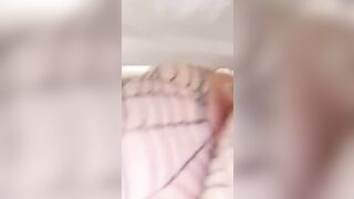 Girl squirts a massive load of shit on her pantyhose