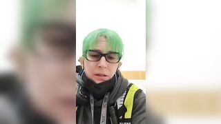 Girl smothers her face in a net and shit