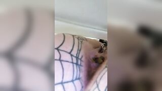 Girl has shit in ass and bondage tape all over.