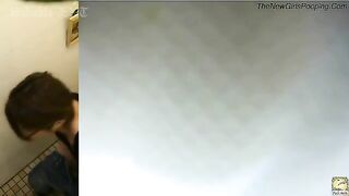 Japanese naughty young hairy babe caught pooping