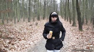 Pissing and pooping on the forest bench