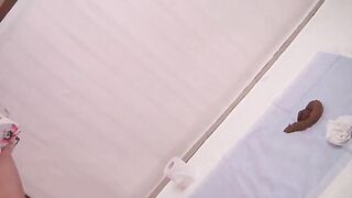 Pretty Asian girl's big poop tease