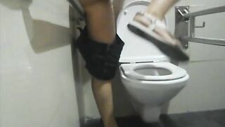 Public toilet poop at home