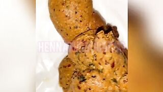 Yellow thick turd from black ass