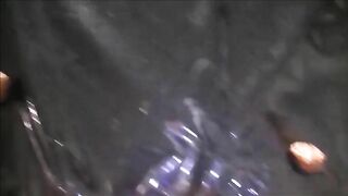 Shaved cunt milf shitting closeup