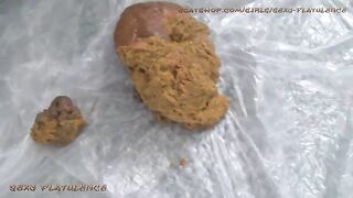 Stunning thick booty lady pooping