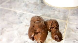 Shits next to the toilet