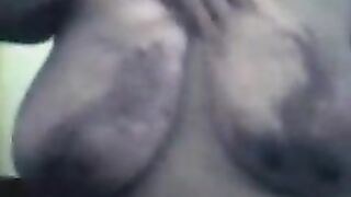 Shitty Pig Smearing Shit On Her Huge Tits
