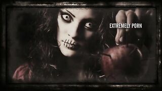 Horny hot babe and thick hard poop