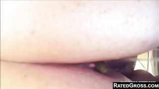 Thick piss and poop in closeup