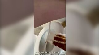 Scat mature lady and hard panty poop