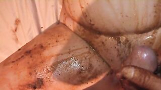 Kinky bbw lady loves shit and cock