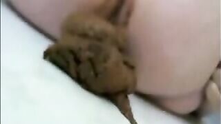 Busty blonde wife and cheeky poop