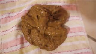 Milf shitting messy load on the floor