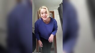 Lovely blonde chick and hot messy poop