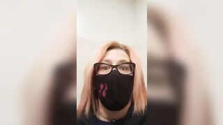 Nerdy lady in glasses love poop teasing