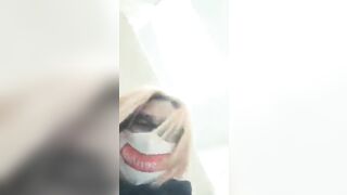 Mature blonde lady and homemade poop