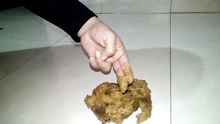 Messy poop from beautiful asshole