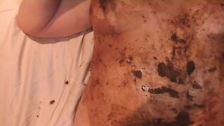 Dirty smearing and hard fuck