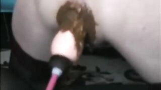 Dildo scat fuck machine
