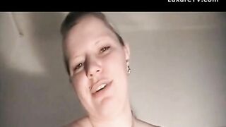 Amateur mature lady poops on the floor