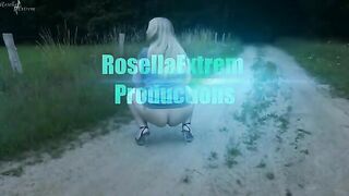 Chubby ass pooping on her chub slave