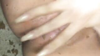 Beautiful teen masturbates and poop