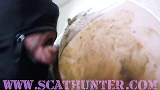 Licking shit from big booty