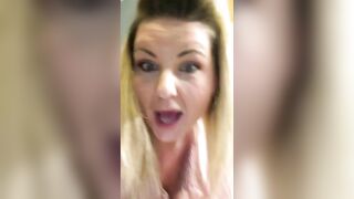 Mature lady drops big load