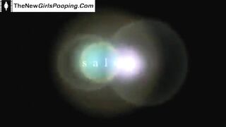 Mature lady poops on the plate