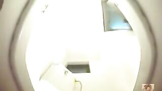 Dirty hairy pussy and asshole gal poops POV