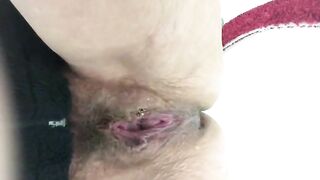 Hairy slut and dirty poop