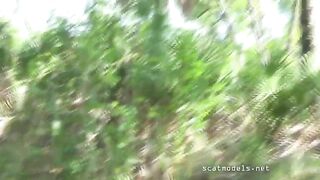 Hard poop in the grass