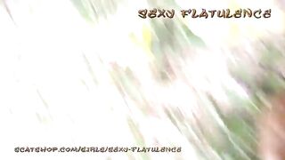 Amateur sexy milf drops shit in the grass